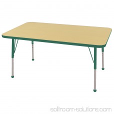 ECR4Kids 30 x 48 Rectangle Everyday T-Mold Adjustable Activity Table, Multiple Colors/Types 565360405
